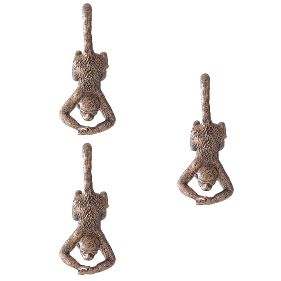 MLINS 3pcs Monkey Ornament Monkey Statue Garden Resin Monkey Decor Yard Monkey Statue Pendant Decor