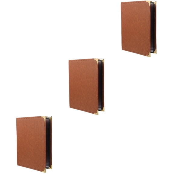 MLINS 3pcs Recipe Binder Restaurant Menu Cover Price List Paper Insert Transparent Recipes Holder