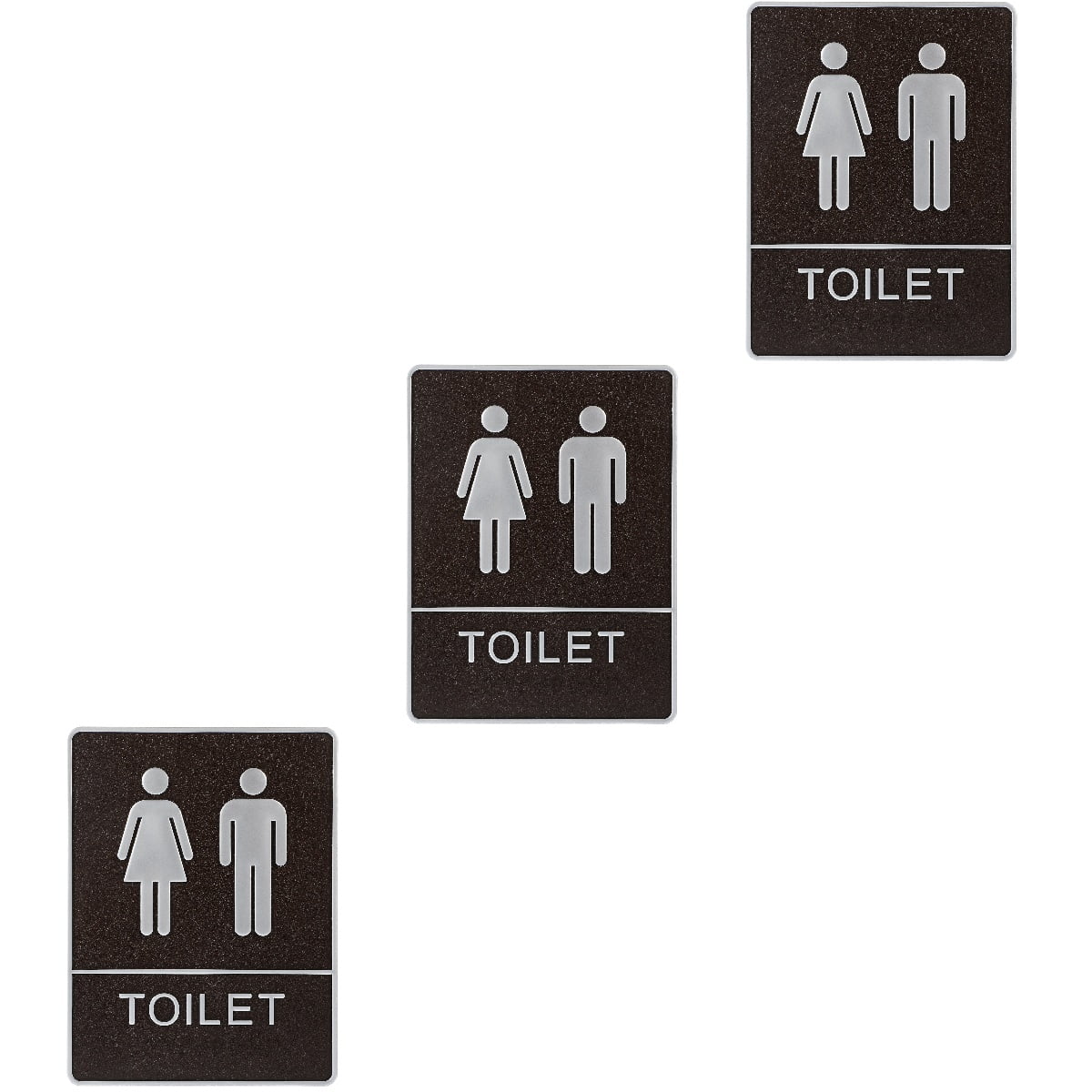 MLINS 3pcs Restroom Sign Self Adhesive Bathroom Sign Men Women Restroom ...