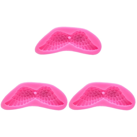 DINHEAROM Silicone Angel Wings Mold Pink for Baking and Fondant Crafts