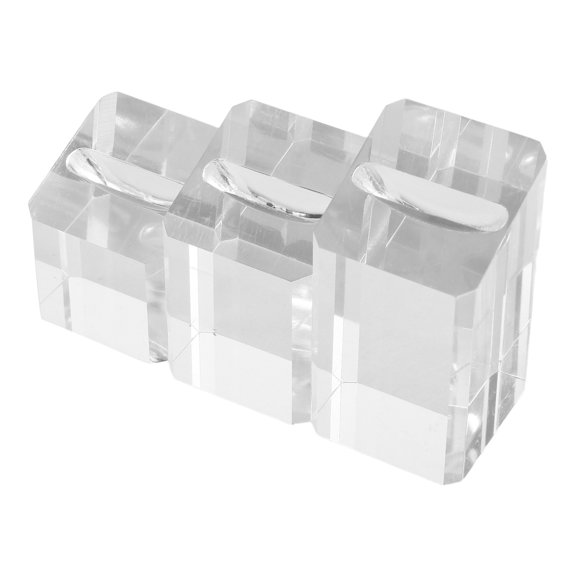 MLINS 3pcs Transparent Acrylic Ring Holder Wedding Ring Display Finger Rings Showcase Stand Ring Presentation