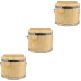 thumbnail image 1 of MLINS 3pcs Wooden Bucket Sushi Rice Container Cooked Rice Bucket Cooked Rice Barrel, 1 of 8