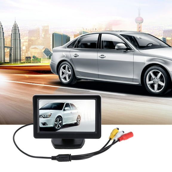 MLINS 4.3 Inch LCD Monitor Car Rear Reverse Night Vision Backup Camera Kit