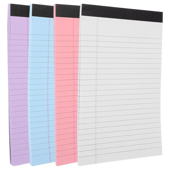 MLINS 4 Books Lined Legal Notebook Tearable Memo Pad Lined Legal Notepad Lined Note Pad Legal Notepads (A5)