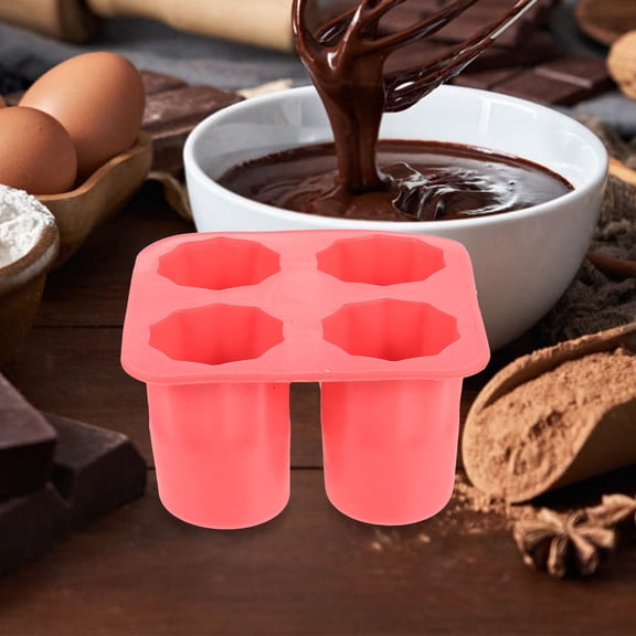 MERRYHAPY Red Silicone Tray Flexible Mold for Ice, Chocolates, Gelatin, Party and Daily Use