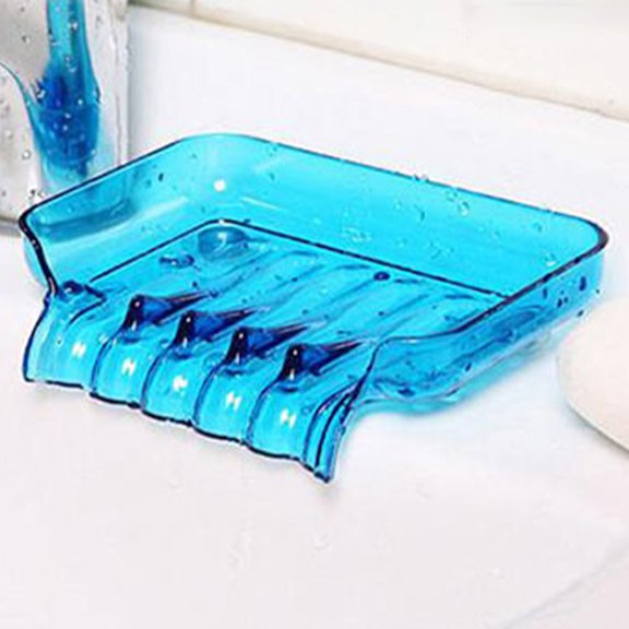 MLINS 4 PCS Draining Shower Soap Box Liquid Soap Holder Soap Basket 13x9x3.5cm