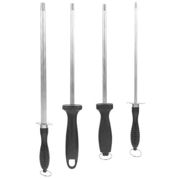 MLINS 4 PCS Honing Steel Sharpener Electric Knife Kitchen Gadgets Black