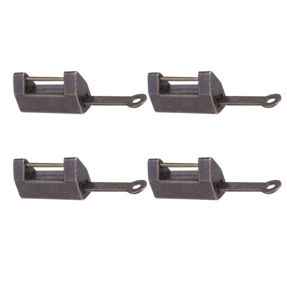MLINS  4 PCS Old Fashioned Padlock Hand-carved Exquisite