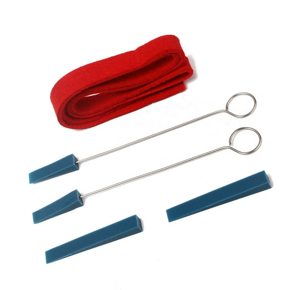 MLINS 4 PCS/ Set Piano Tuning Fork Tuning Rubber Mutes Kit with Temperament Strips Piano Tuning Tools