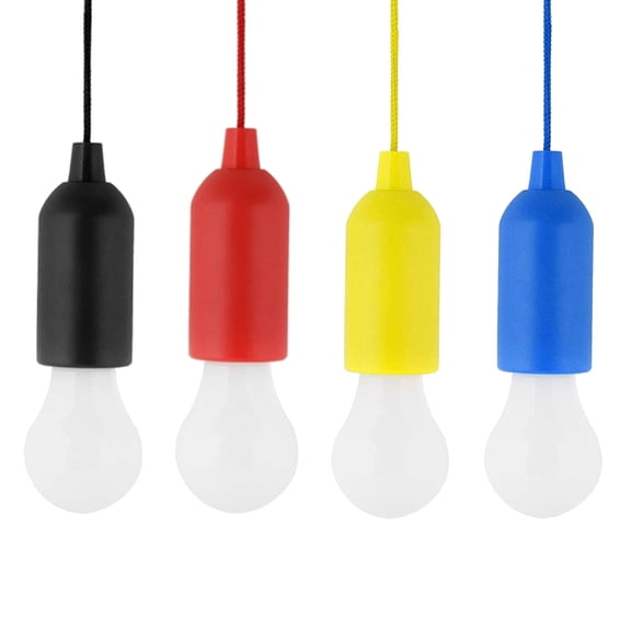 PTOOTP Tent Lighting LED Drawstring Lamp Black White 4PCS/Set Pull Cord