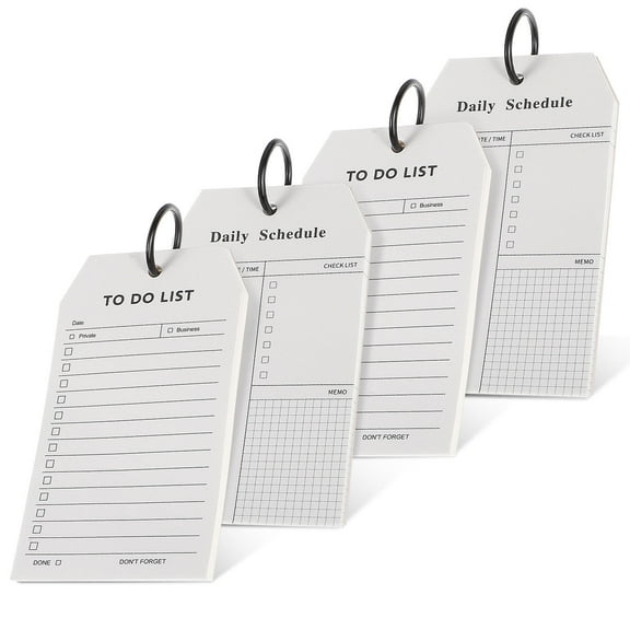 MLINS 4 Packs Checklist Notebooks for Work Schedule Office