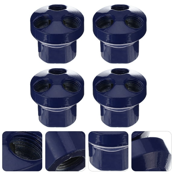 YUYUETIME 4Pcs Air Distribution Block Aluminum 3 Ways Air Hose Splitter for Machine Use