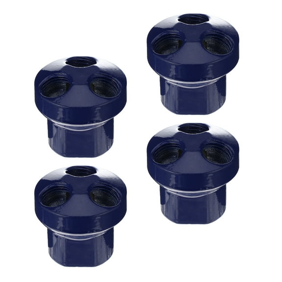 DINHEAROM Air Distribution Block Air Compressor Splitter Aluminum 4Pcs 1.4X1.4X1.2in