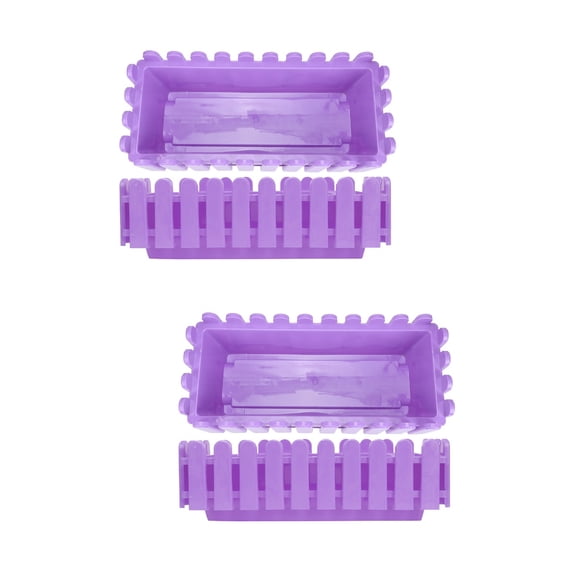 MLINS 4 Pcs  Balcony Flower Box Rectangular Planter Fence Shape Planter Window Box Vegetable Planter