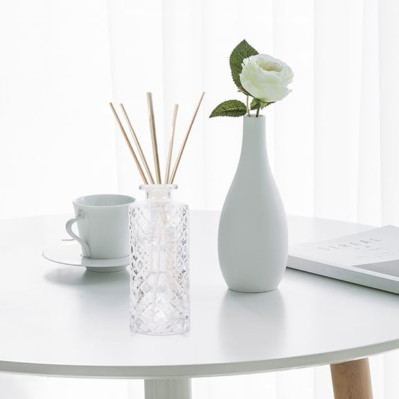 DINHEAROM Glass Diffuser Bottle Aromatherapy Bottles Glass Transparent 4Pcs
