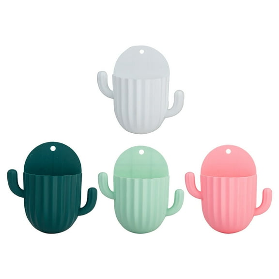 MLINS 4 Pcs Cactus Wall Hanging Pro Sticky Hooks Cell Phone Holder