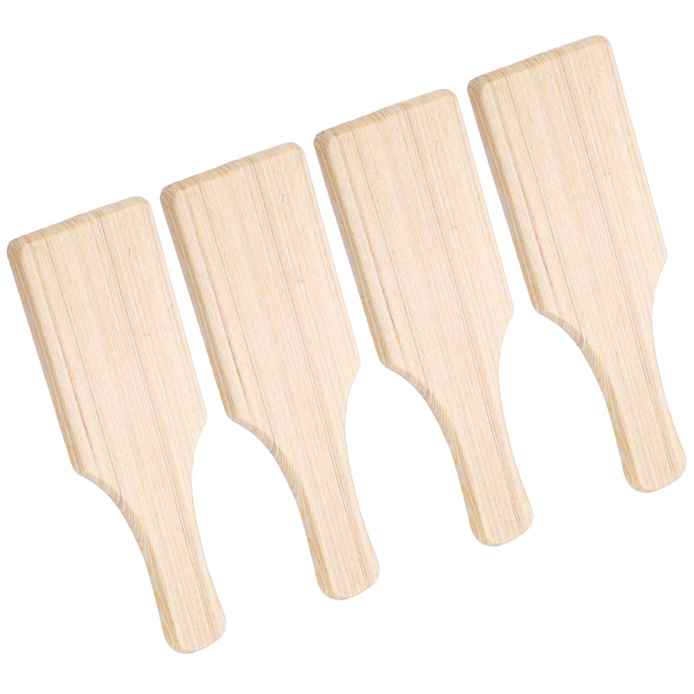 DINHEAROM 4Pcs Wooden Pottery Board Clay Paddle Tool Smooth Finish for Sculpting and Crafting