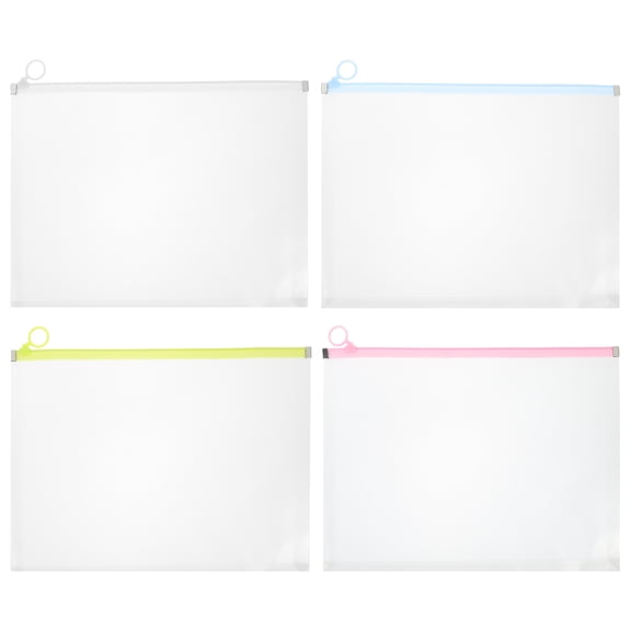 MLINS 4-Pack File Holder Crates for Office Organization, Storage Bins 32.5 x 25 x 2.9 cm