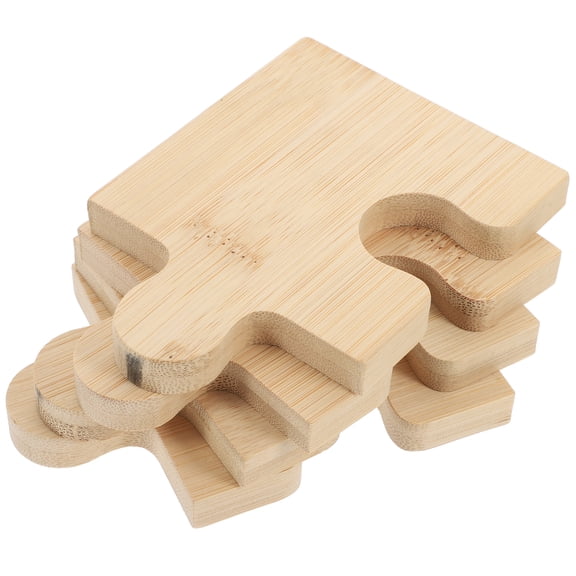 MLINS 4 Pcs Cup Mat for Drinks Wooden Unique Coasters Roller Beige