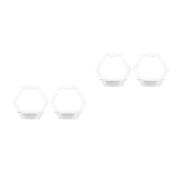 MLINS 4 Pcs Decorative Wood Storage Shelf Handcraft Flowerpot Craft Storage Rack