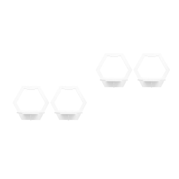 MLINS 4 Pcs Decorative Wood Storage Shelf Handcraft Flowerpot Craft Storage Rack