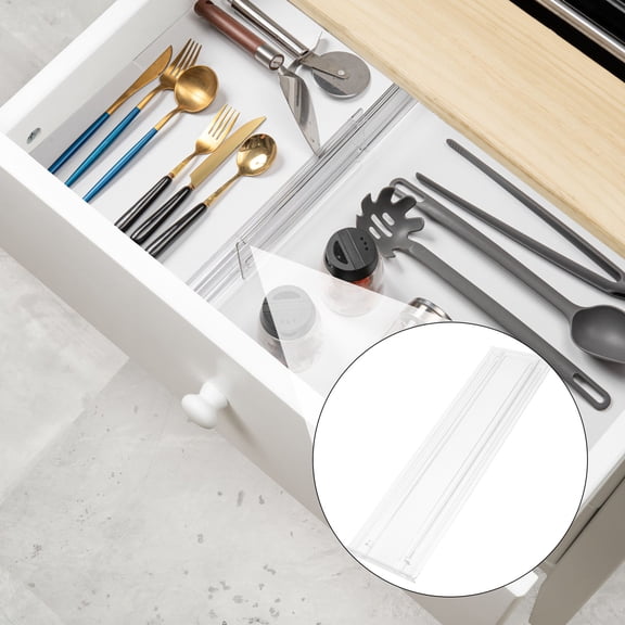 MLINS 4-Pack Adjustable Drawer Dividers for Kitchen, Office, Home Storage and Organization, Easy to Install and
