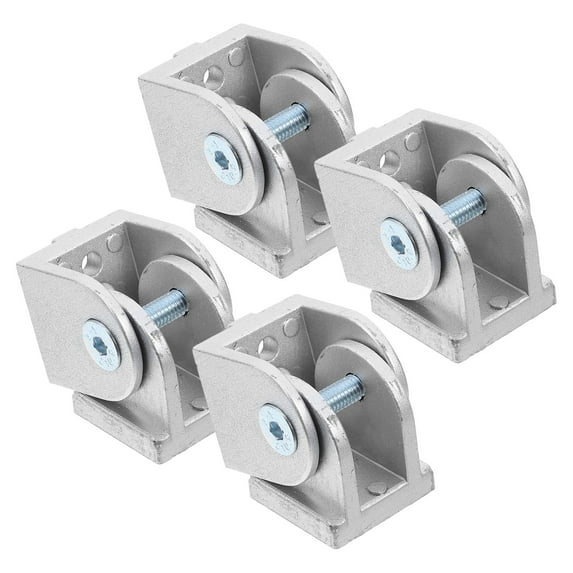 MLINS 4 Pcs Extruded Pivot Aluminum Extrusion Hardware Corner Silver