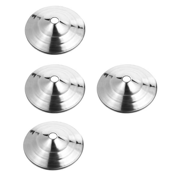 MLINS 4 Pcs Flagpole Cover Desk Holder Flash Collar for Poles Child Silver