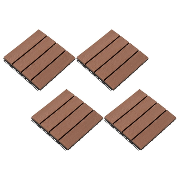 MLINS 4 Pcs Interlocking Tile Balcony Deck Mats below Leveling System Kit