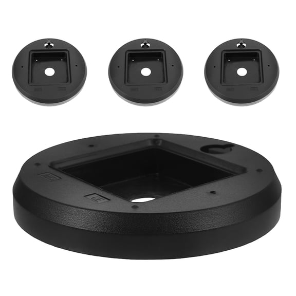 4pcs Diameter Plastic Back Covers Clock Movement Replacement Kit Ideal for Wall Clocks and DIY Clock Making Projects Black