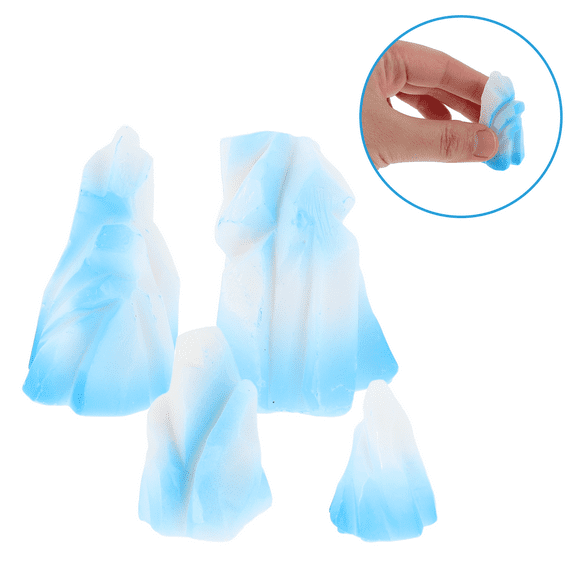 MLINS 4 Pcs Mini Iceberg Statue Decor Simulated Ornaments