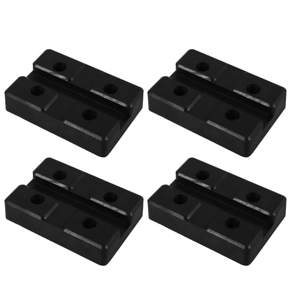 OHOIOLLA 4Pcs Floor Jack Rubber Pads for Rv and Trailer Vehicle Lifts Black Rubber Material