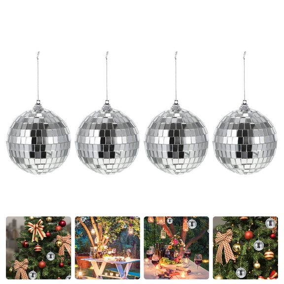 MLINS 4 Pcs Party Dance Balls Mirror Decoration Hanging Decorations
