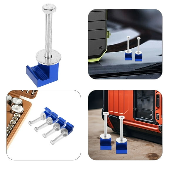 MLINS  4 Pcs Pickup Truck Accessories Bed Rail Mounting Hardware Toolbox Kit Crossover Blue