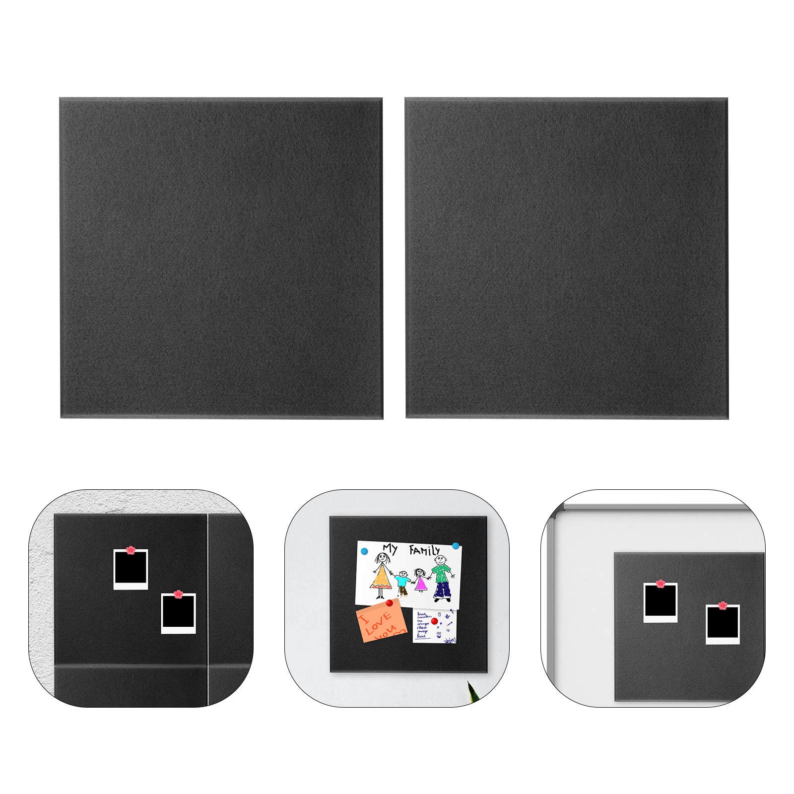 MLINS 4 Pcs Pin Board Peel and Stick Floor Tiles Cork
