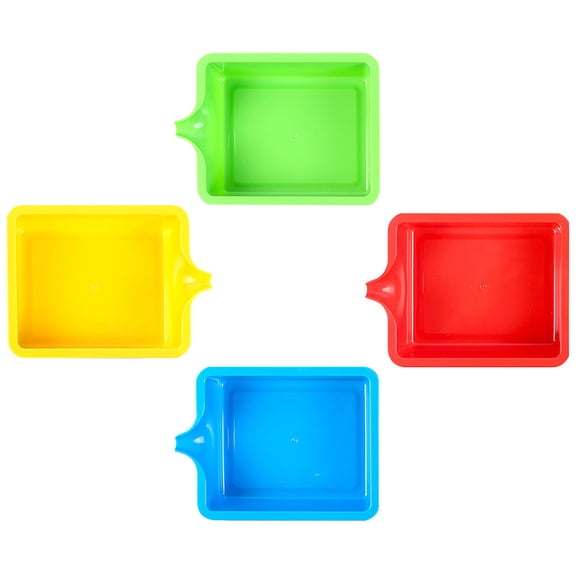 MLINS 4 Pcs Pointy Tip Painting Plate Paint Tray Pigment Mixing Tray Student 12X10X4CM
