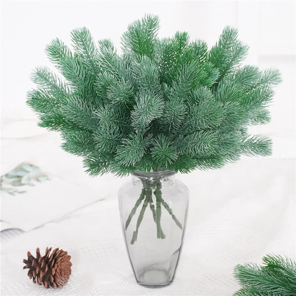 MLINS 4 Pcs Simulated Pine Needle Props Fake Evergreen Christmas Tree Filler Decorations