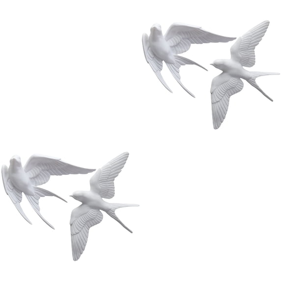 MLINS 4 Pcs Simulation Swallow Artificial Bird Figurine Swallow Wall Decoration Swallow Decor for Farmhouse