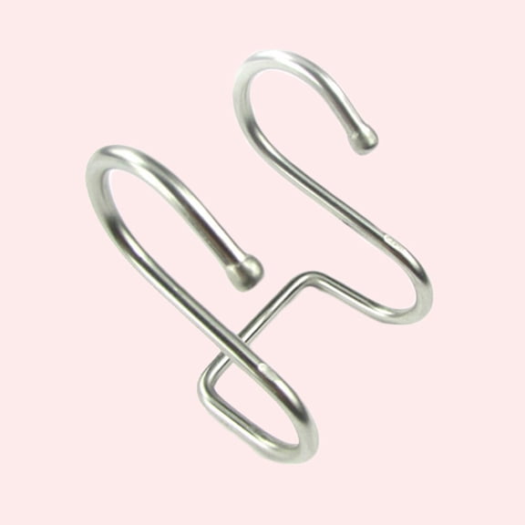 MLINS 4 Pcs Stainless Steel Double S Shape Hooks for Storage Door Hanger Silver 2.5 Inch