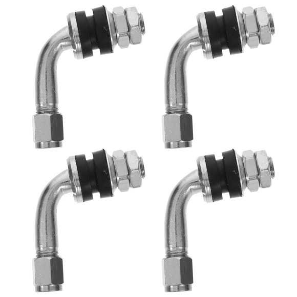 MLINS 4 Pcs Tire Valve Extenders Stems Valves Adapter Travel Silver