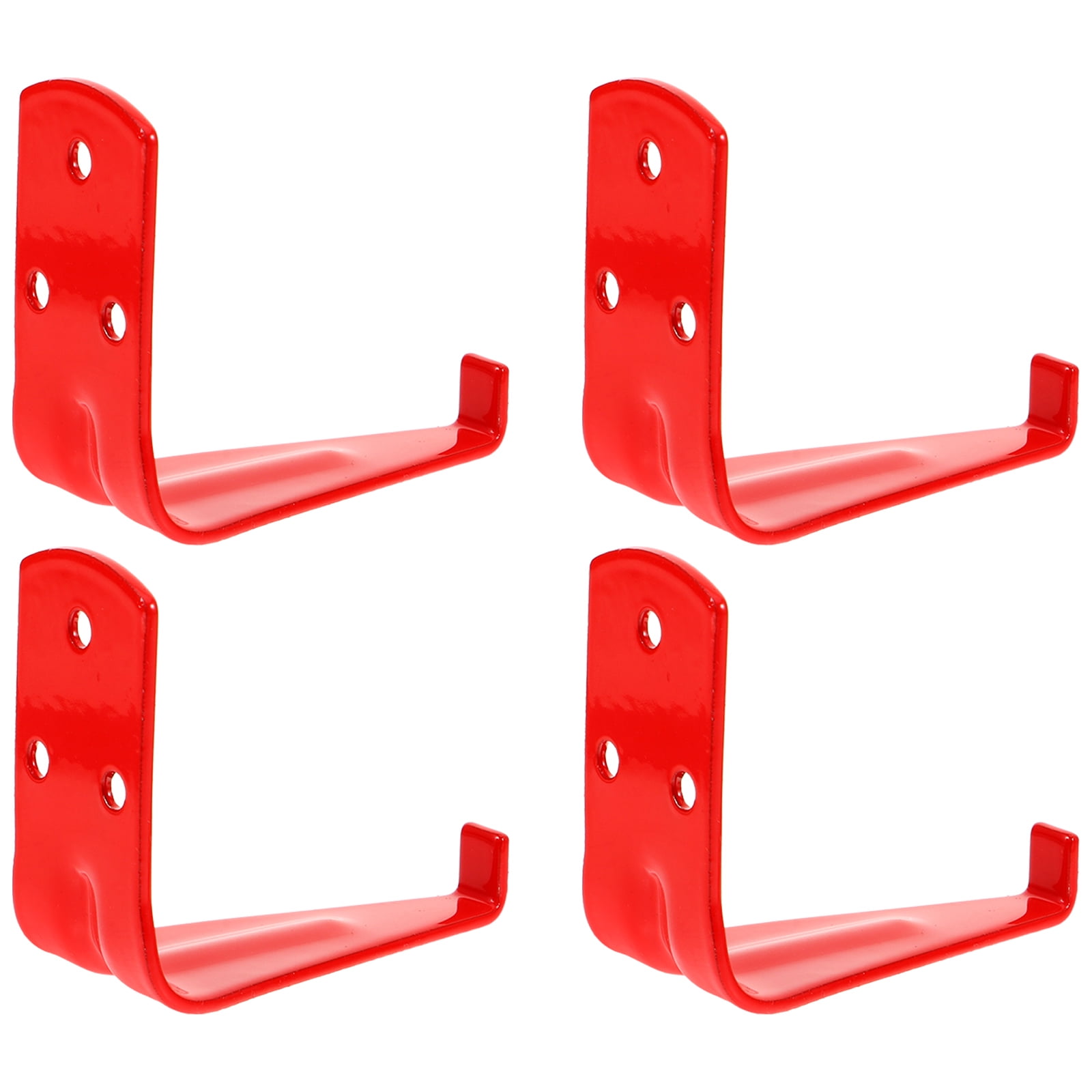 MLINS 4 Pcs Wall-mount Fire Extinguisher Holder Piston Trunk Organizer Small Red