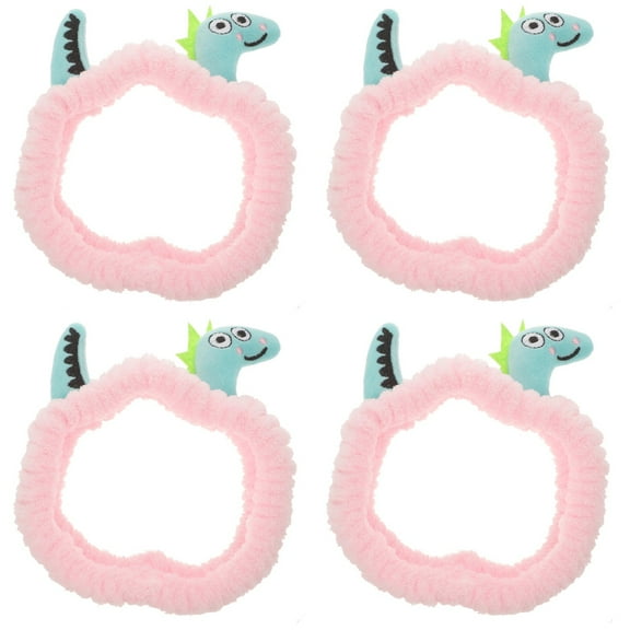 MLINS 4 Pieces Makeup Hair Band Dinosaur Headband Women's
