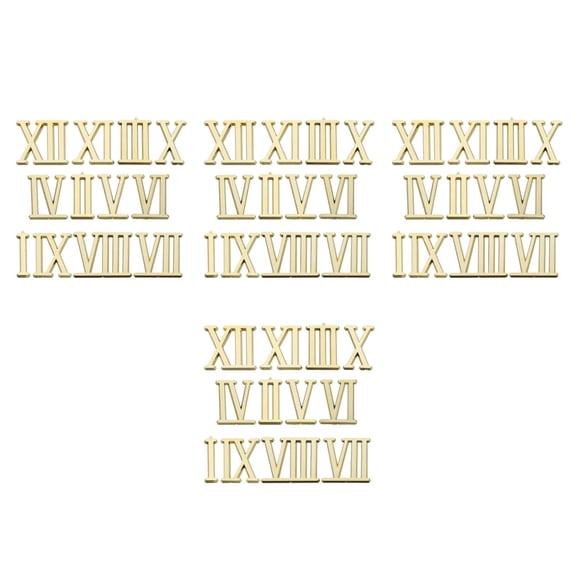 MLINS 4 Sets Clock Roman Numerals Kit 3 cm Plastic Number and Roman Number DIY Digital Clock Numbers for Replacement Repairing Clock Accessories