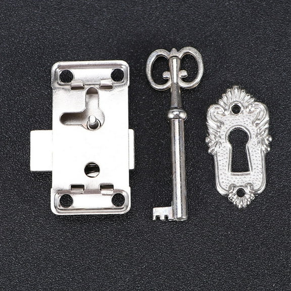 MLINS  4 Sets Key Cabinet Latch Lock Furniture Retro Antique Drawer Locks