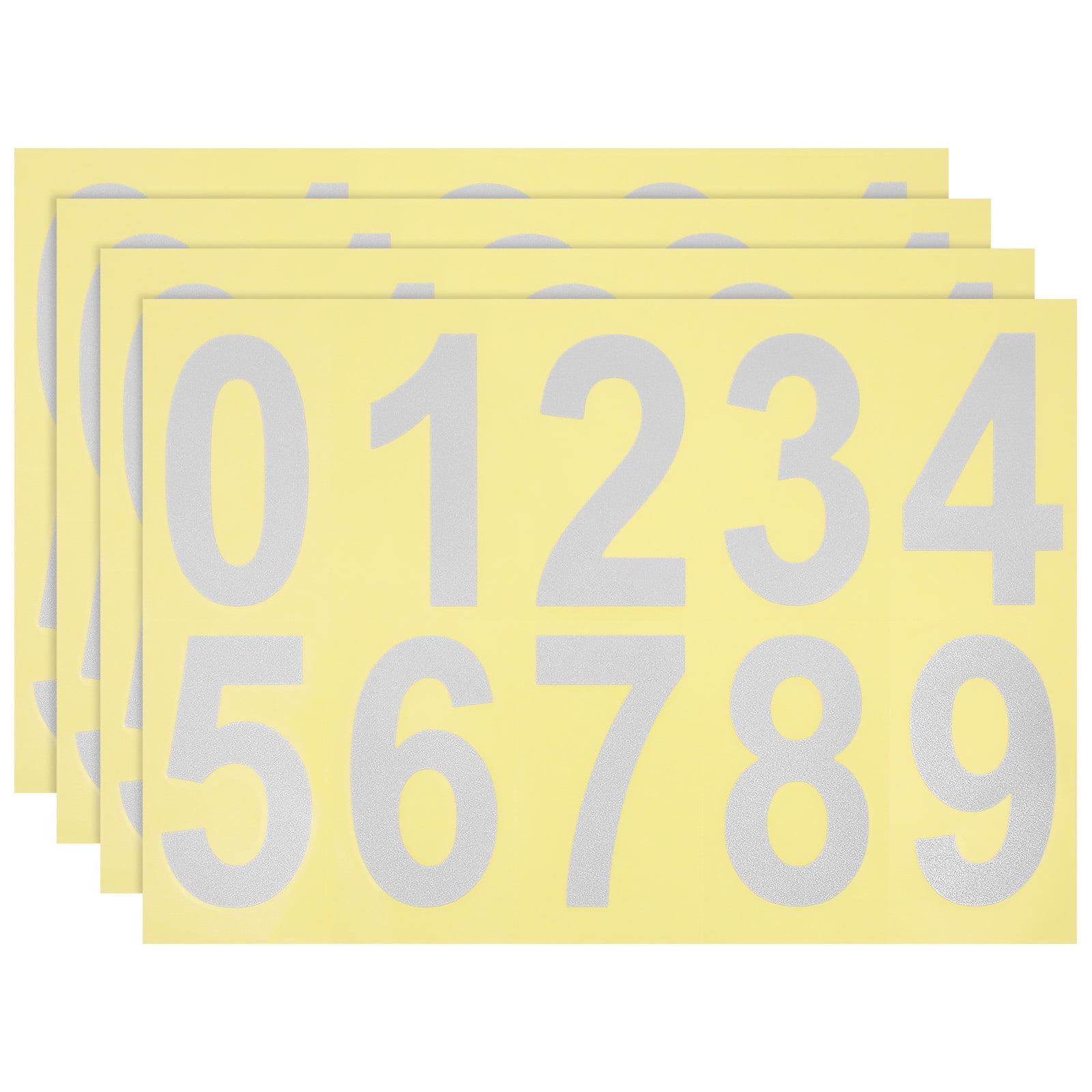 MLINS 4 Sheets Reflective Number Stickers Mailbox Numbers for outside ...