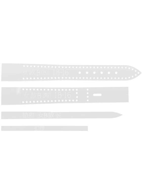 White Acrylic Watchband Template Design for DIY 4Pcs