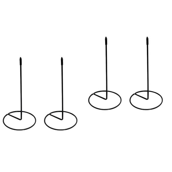 MLINS 4 pcs Decorative Menu Spikes Paper Memo Holders Stainless Steel Straight Rods(Black)