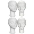 thumbnail image 1 of MLINS 4 pcs  Female Head Model Foams Model Head Mannequin Head for Hats Wigs Display, 1 of 8