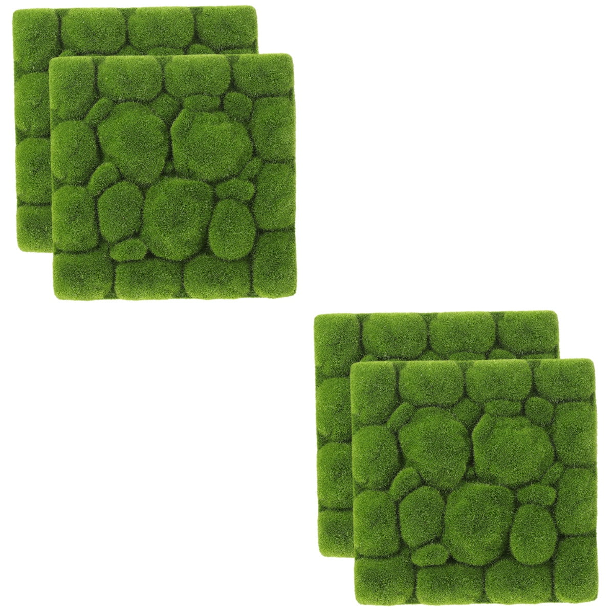 MLINS 4 pcs  Simulation Moss Foams Board Green Plants Wall Decoration DIY Wall Background