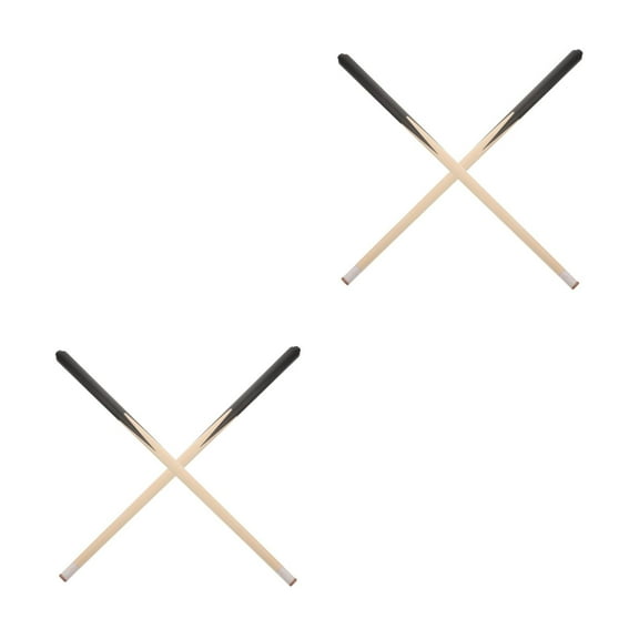 MLINS 4-Piece Wood Pool Cue Set for Beginners, Practice Billiard Cue Sticks Ideal for Small or Tight Spaces